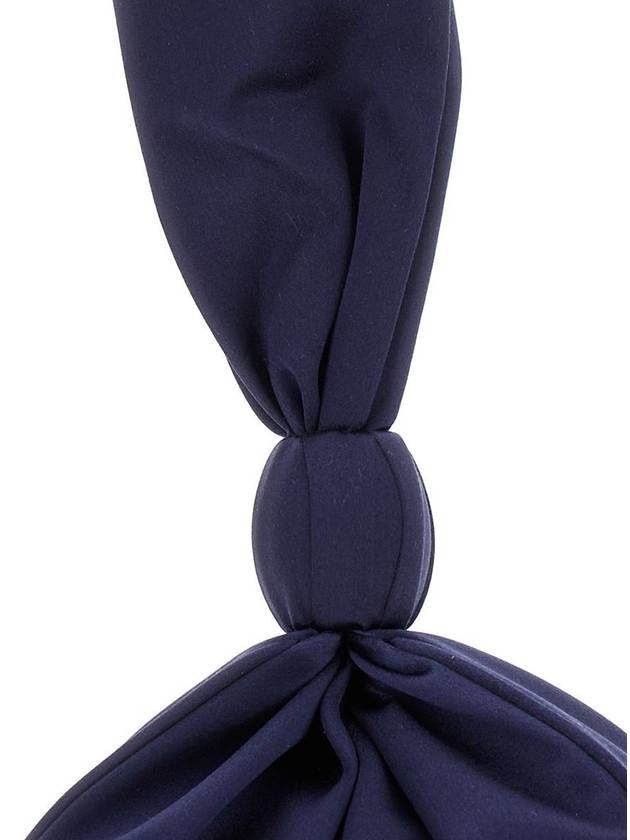 Blue Clutch Bag With Knot And Zip Closure In Tech Fabric Woman - ALBERTA FERRETTI - BALAAN 3