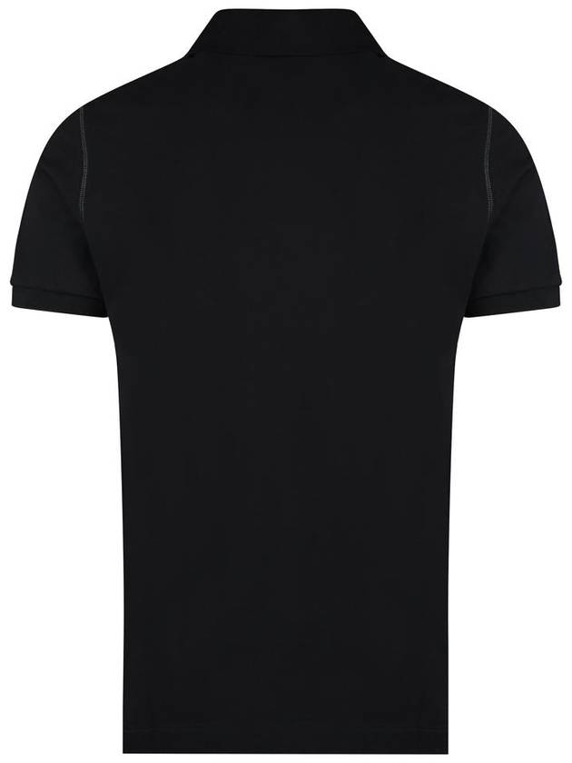 Men's Logo Plaque Cotton PK Shirt Black - DOLCE&GABBANA - BALAAN 3