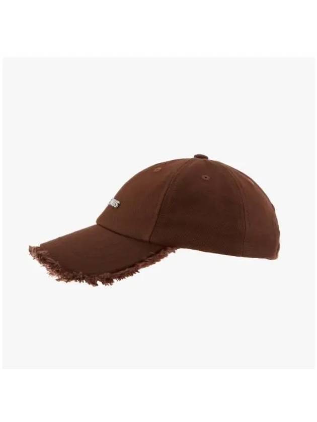 La Casquette Artichoke Fringe Metal Logo Ball Cap Brown - JACQUEMUS - BALAAN 5