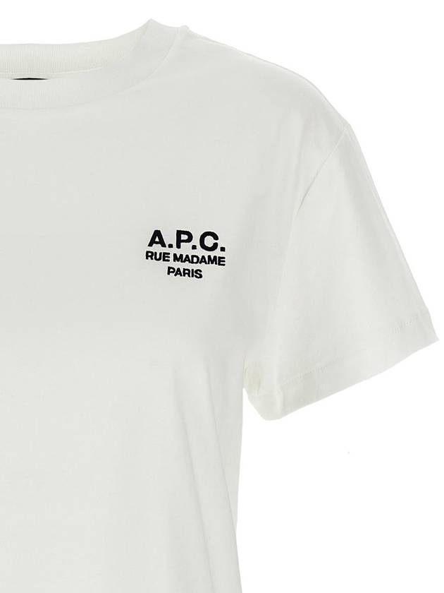 Boxy Rue Madame Short Sleeve T-Shirt White - A.P.C. - BALAAN 4