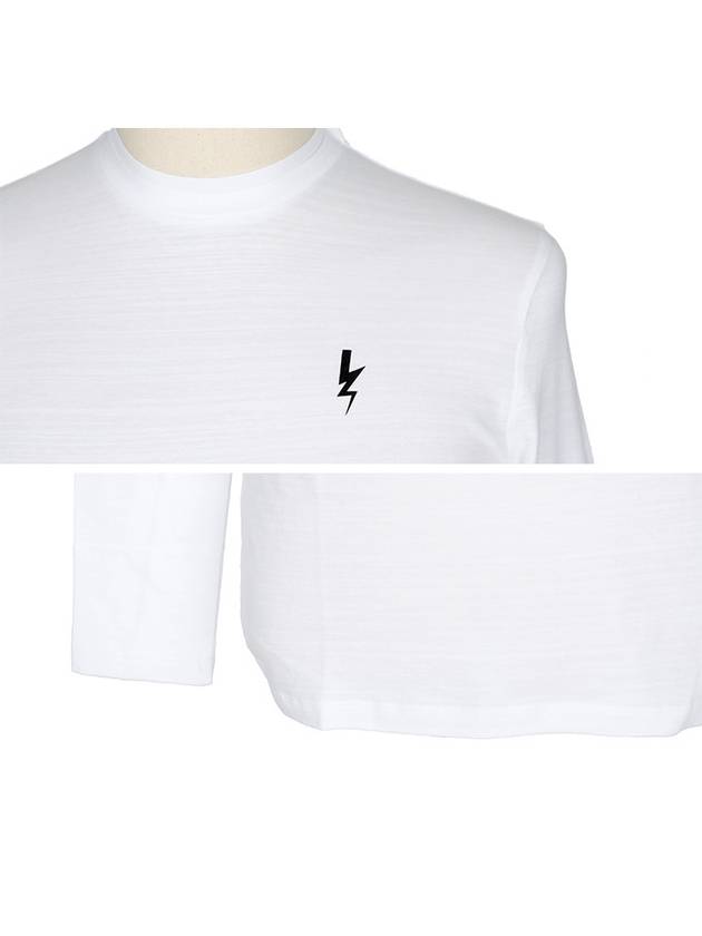 Double Neck Long Sleeve T-Shirt White - NEIL BARRETT - BALAAN 6