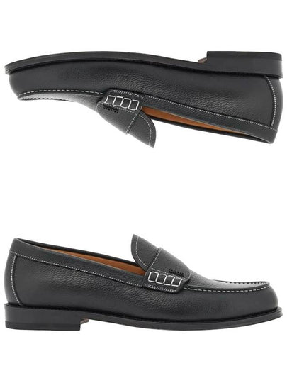 Granville Grained Calfskin Loafers Black - DIOR - BALAAN 2