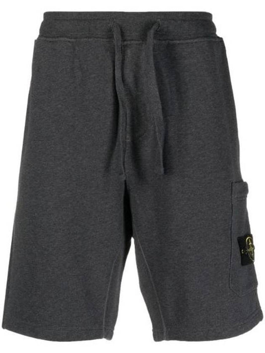 Waffen Patch Pocket Drawstring Shorts Gray - STONE ISLAND - BALAAN 1