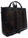 Men's Ormond Check Tote Bag Brown - BURBERRY - BALAAN 4