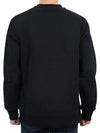 Men's Logo Crew Neck Cotton Fleece Sweatshirt Black - MONCLER - BALAAN 5