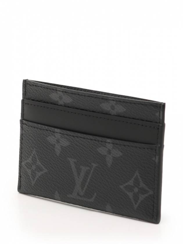 Monogram Eclipse Double Card Wallet Black - LOUIS VUITTON - BALAAN 3