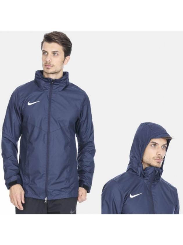 Academy 18 Rain Hooded Jacket Navy - NIKE - BALAAN 2