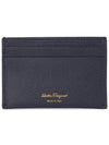 Gancini Card Wallet Blue - SALVATORE FERRAGAMO - BALAAN 3