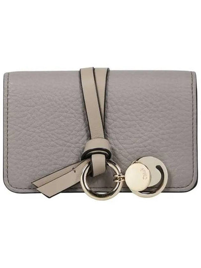 Alphabet Leather Flap Card Wallet Grey - CHLOE - BALAAN 2