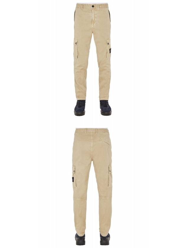 Wappen Patch Slim Fit Straight Pants Beige - STONE ISLAND - BALAAN 5