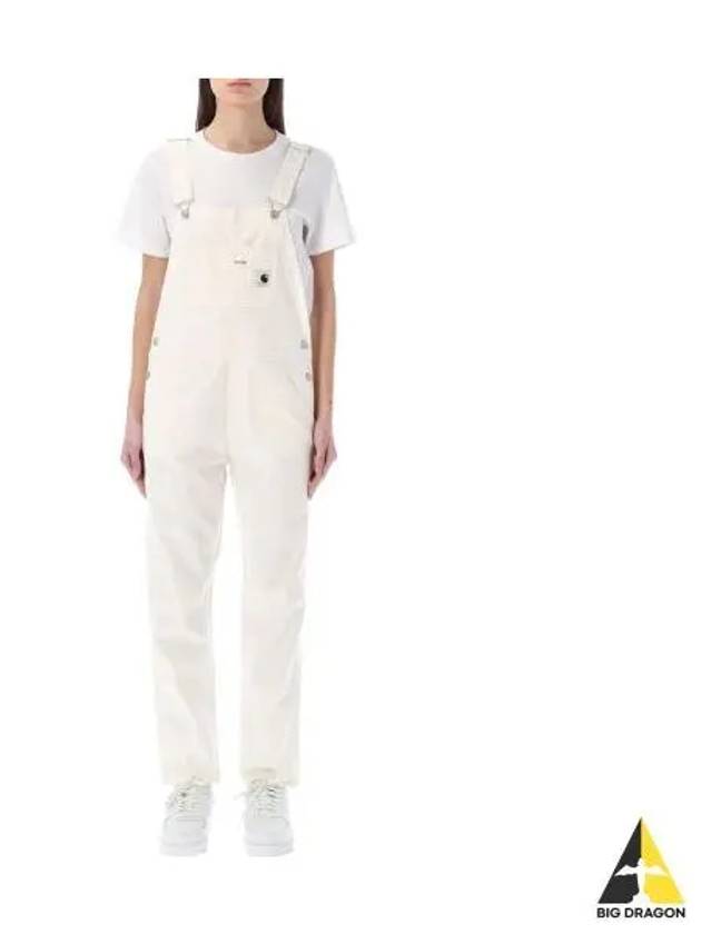 W BIB OVERALL WAXED white 23PI028634 - CARHARTT - BALAAN 1