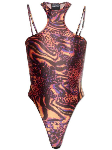 Versace Jeans Couture Animal Print Bodysuit, Women's, Multicolour - VERSACE - BALAAN 1