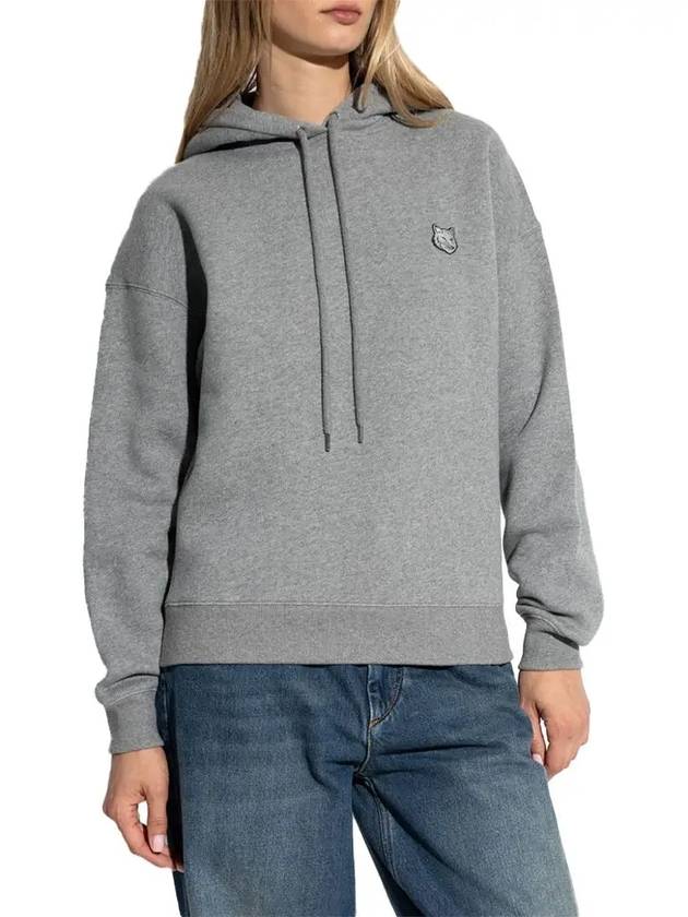 Bold Fox Head Patch Comfort Hoodie Grey - MAISON KITSUNE - BALAAN 4