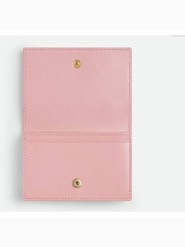 Intrecciato Flap Business Card Wallet Pink - BOTTEGA VENETA - BALAAN 3