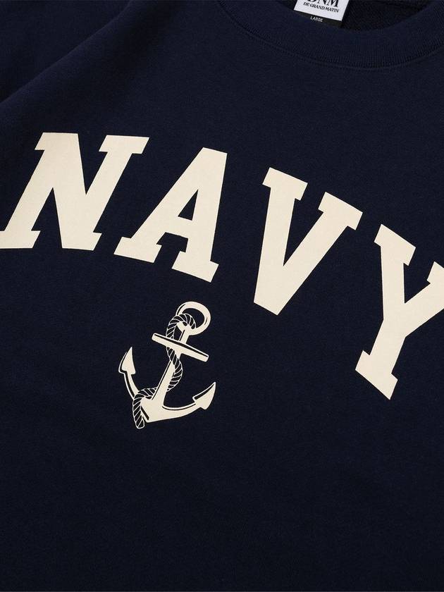 V Heavy Sweat Navy Sweatshirt Navy - DE GRAND MATIN - BALAAN 5