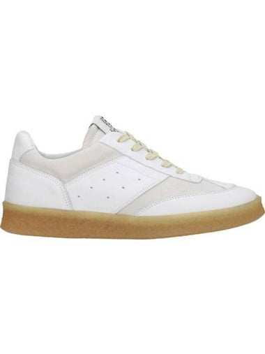 6 Court Logo Tongue Low Top Sneakers White - MAISON MARGIELA - BALAAN 1