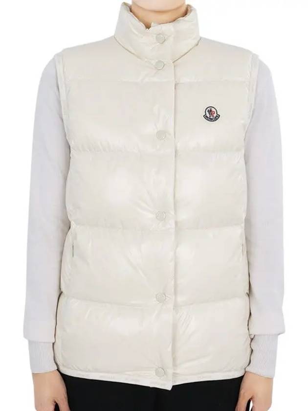 Women BADIA Down Padded Vest Cream 1A00008 5963V 070 - MONCLER - BALAAN 1