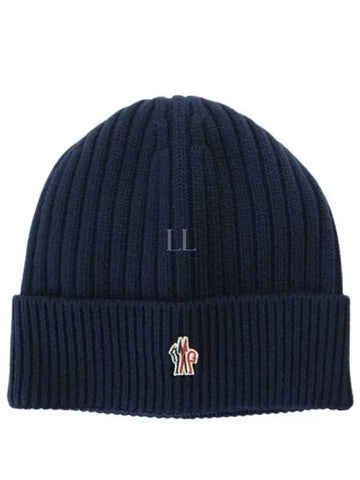 104027 Grenoble logo patch wool beanie 3B00014 04761 778 - MONCLER - BALAAN 1