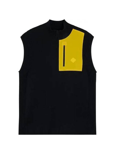 Patch Knitted Vest Black - J.LINDEBERG - BALAAN 2