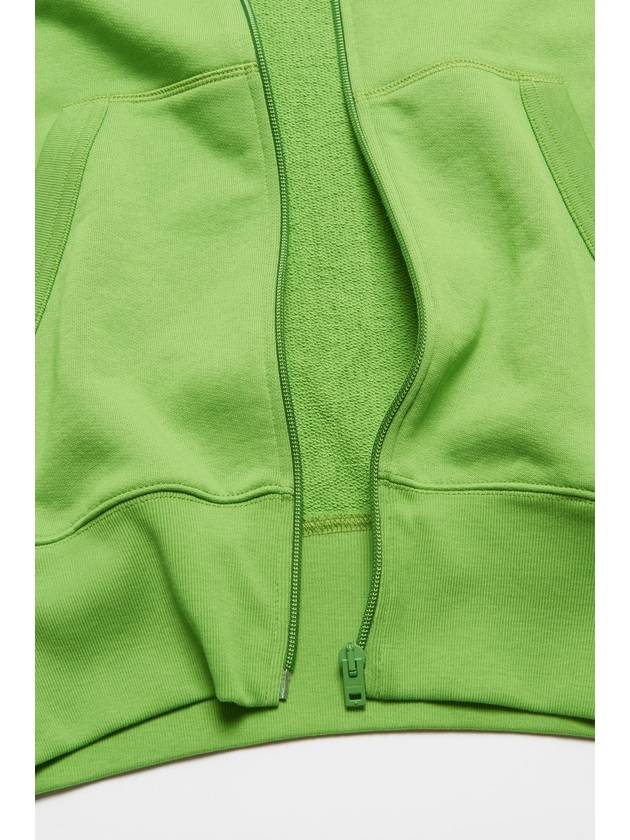 Small Face Logo Patch Zip-Up Hoodie Green - ACNE STUDIOS - BALAAN 3