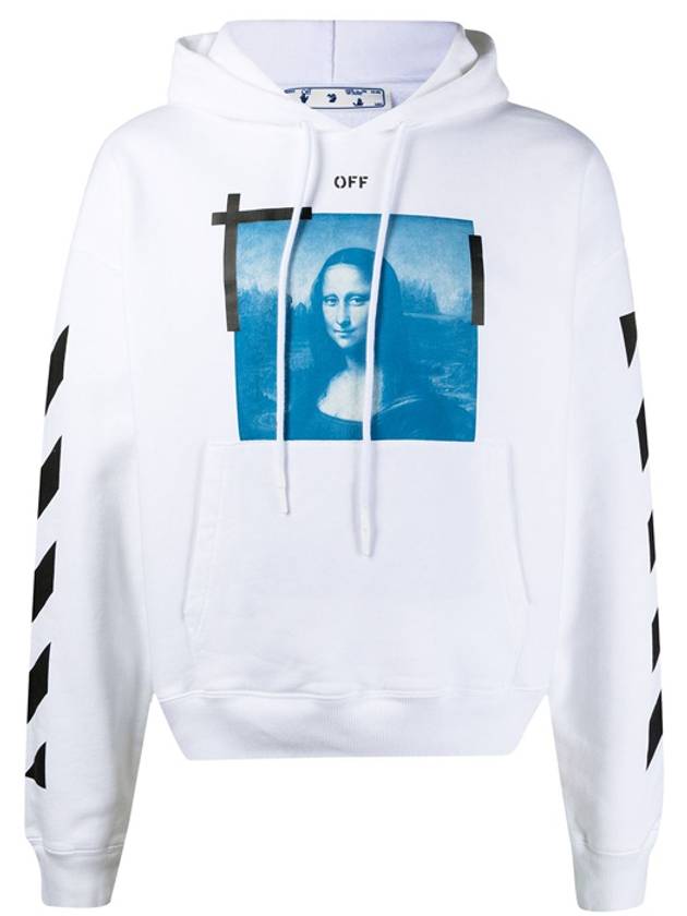 Men's Mona Lisa Over Brushed Hoodie White - OFF WHITE - BALAAN 2