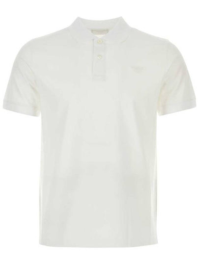 Triangle Logo Cotton PK Shirt White - PRADA - BALAAN 2