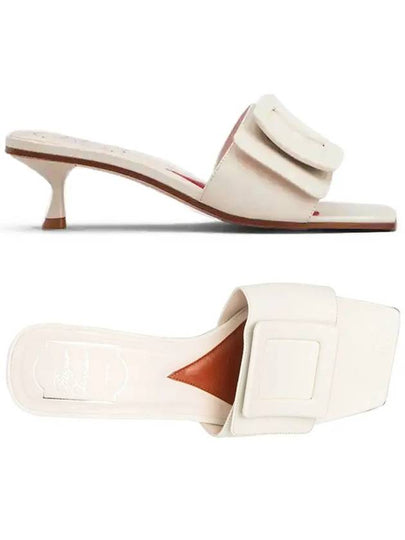 Women's Covered Buckle Mule White - ROGER VIVIER - BALAAN 2