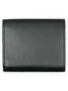 Logo Coin Leather Folder Half Wallet Black - A.P.C. - BALAAN 3