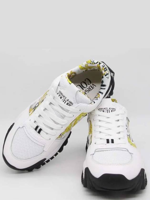 Jeans Logo Low Top Sneakers White - VERSACE - BALAAN 4