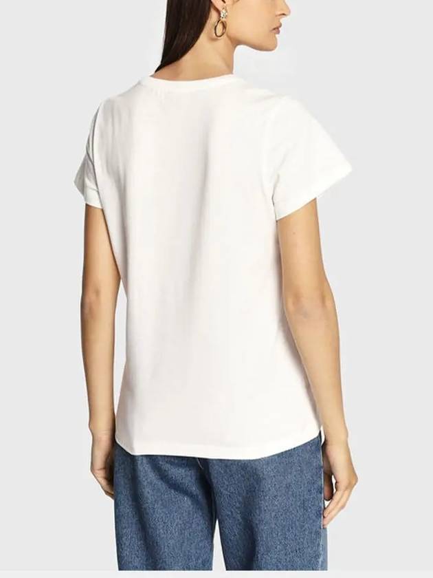 Logo round short sleeve t shirt white women 1G173F Y7XK Z14BB - PINKO - BALAAN 5