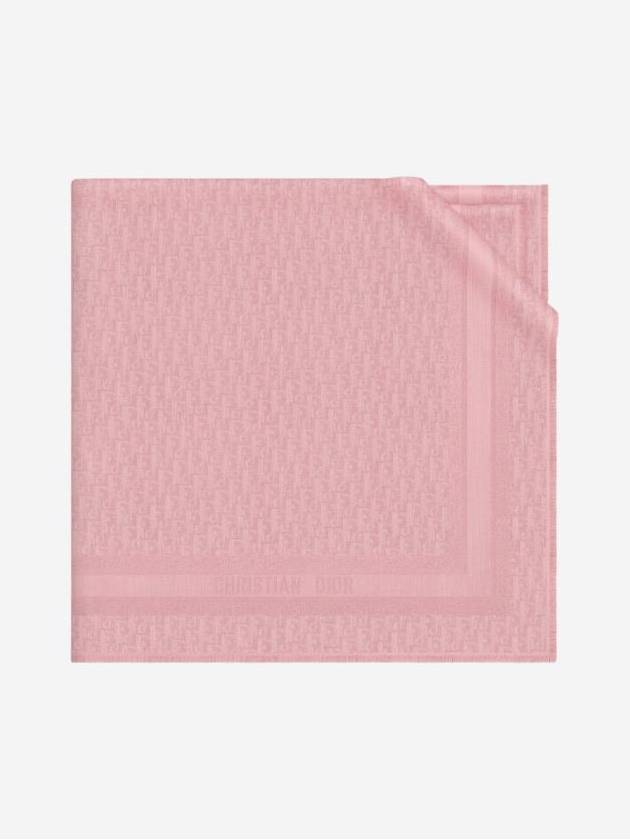 Oblique Shawl Wool Silk Cashmere Scarf Light Pink - DIOR - BALAAN 1