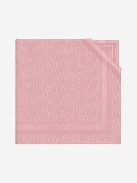 D Oblique Shawl Wool Silk Cashmere Pink 25DOB140I160 C415 - DIOR - BALAAN 1