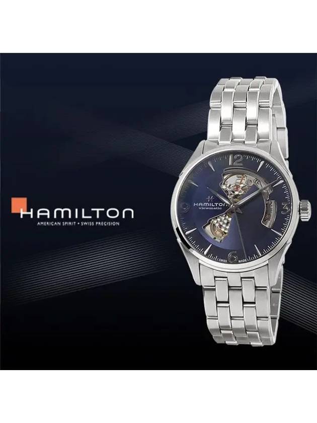 Jazzmaster Open Heart 42mm Metal Watch Blue - HAMILTON - BALAAN 2