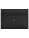 Grained Calfskin Large Card Wallet Black - CELINE - BALAAN 2