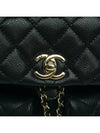 Duma Small Two Pocket Grained Shiny Calfskin Gold Metal Backpack Black - CHANEL - BALAAN 7