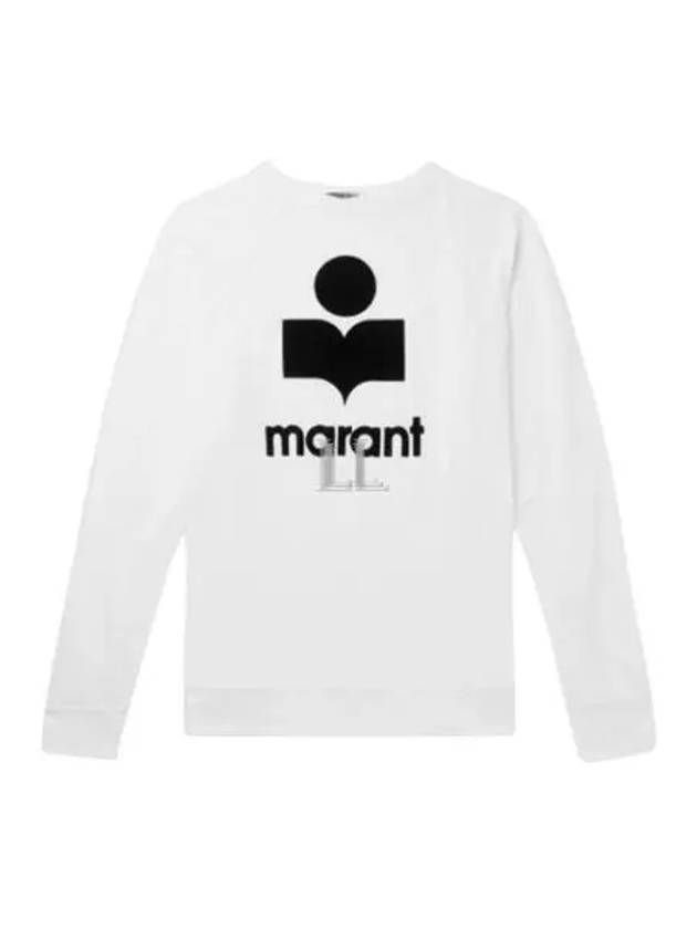 Kieffer Logo Print Linen Long Sleeve T-Shirt White - ISABEL MARANT - BALAAN 2