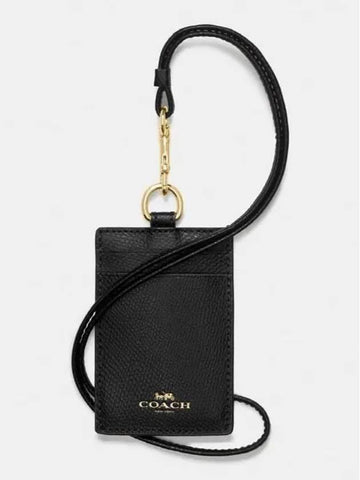 Lanyard ID Card Wallet Black - COACH - BALAAN 1