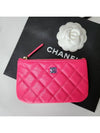 Mini pouch classic caviar card wallet hot pink gold coral - CHANEL - BALAAN 3