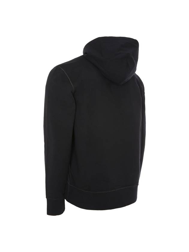 UMK0289 BLACK classic logo black hoodie - KITON - BALAAN 4