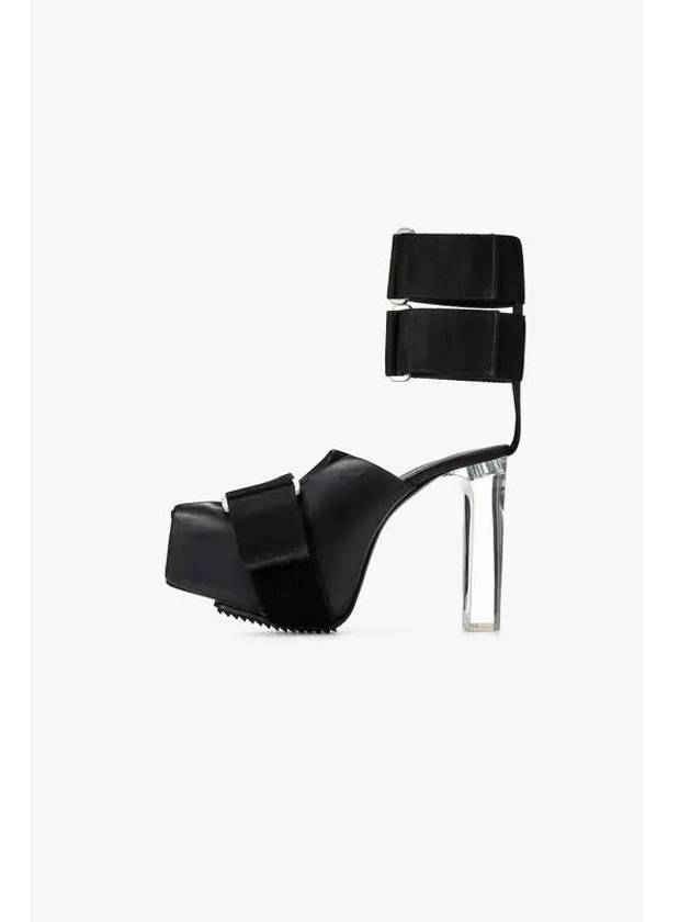 WOMEN Flexi Heel Splint Sandals Black - RICK OWENS - BALAAN 1