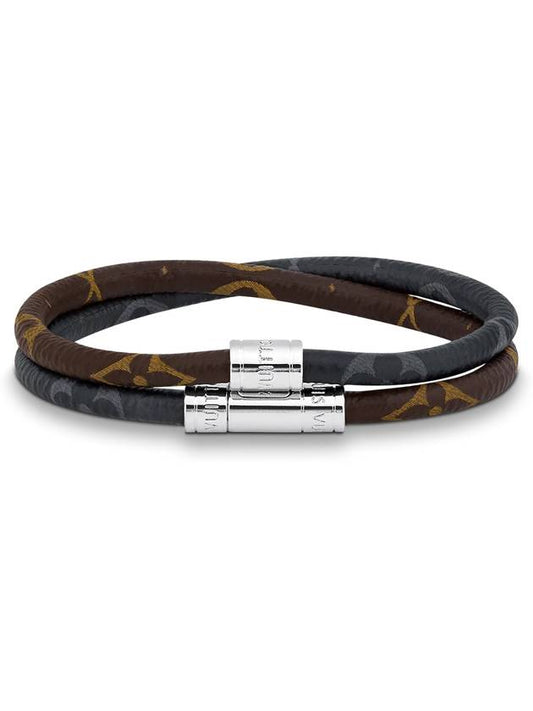 Keep It Double Leather Bracelet Black Brown - LOUIS VUITTON - BALAAN 2