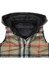 Vintage Check Reversible Hooded Padded Vest Beige - BURBERRY - BALAAN 8