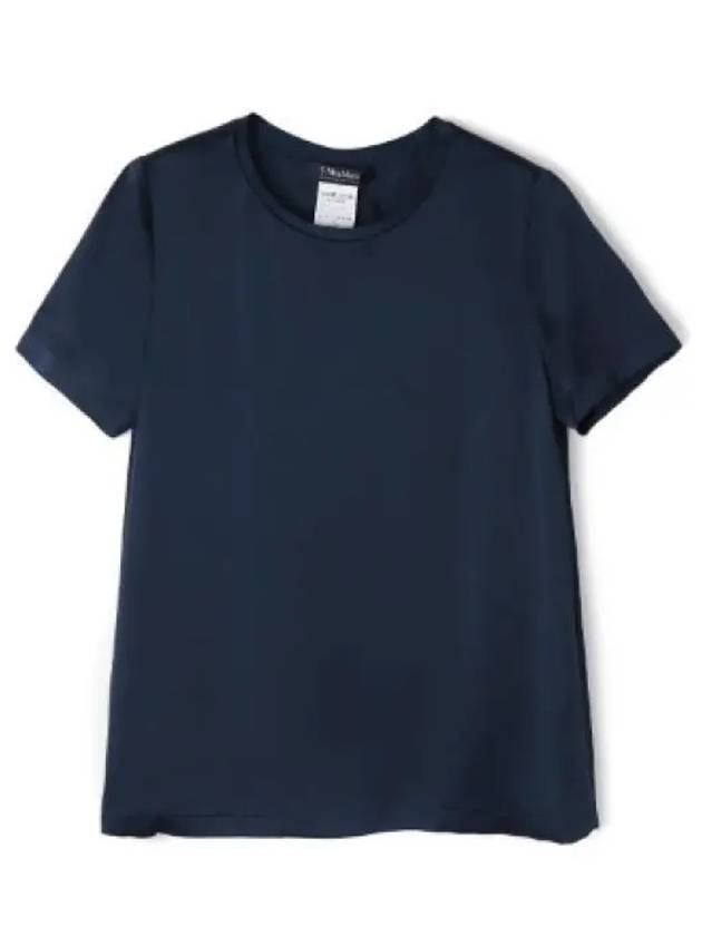 Rebecca Acetate Short Sleeve T-Shirt Navy - MAX MARA - BALAAN 2