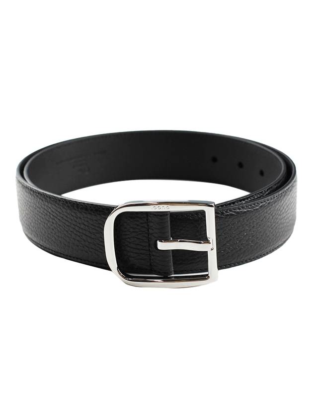 Men's Buckle Leather Belt Black - GUCCI - BALAAN 1