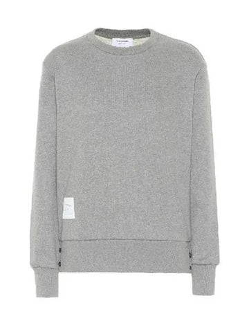 Center Back RWB Stripe Classic Loopback Crewneck Sweatshirt Light Grey - THOM BROWNE - BALAAN 1