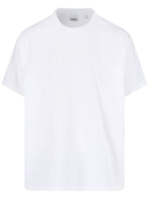 EKD Motif Cotton Short Sleeve T-Shirt White - BURBERRY - BALAAN 2