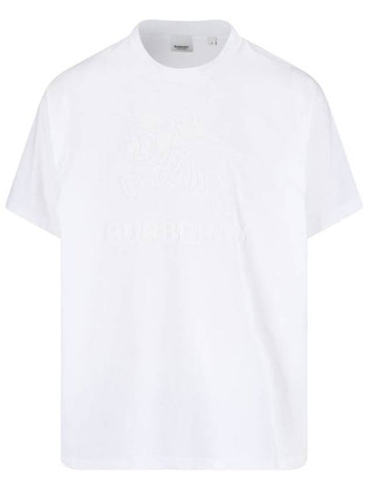 EKD Motif Cotton Short Sleeve T-Shirt White - BURBERRY - BALAAN 2