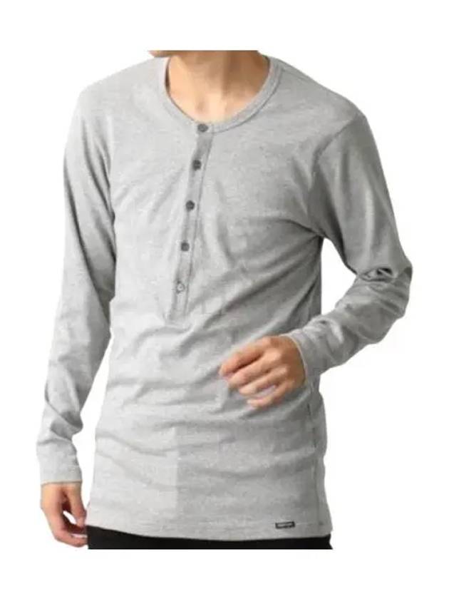 Henry Neck Long Sleeve T-Shirt Grey - TOM FORD - BALAAN 2