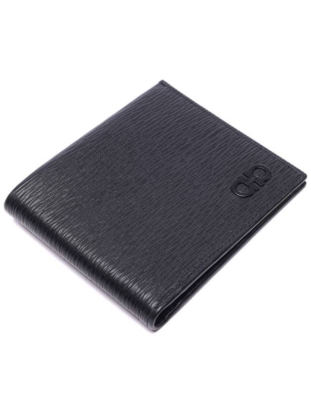 Gancini Half Wallet Black - SALVATORE FERRAGAMO - BALAAN 6