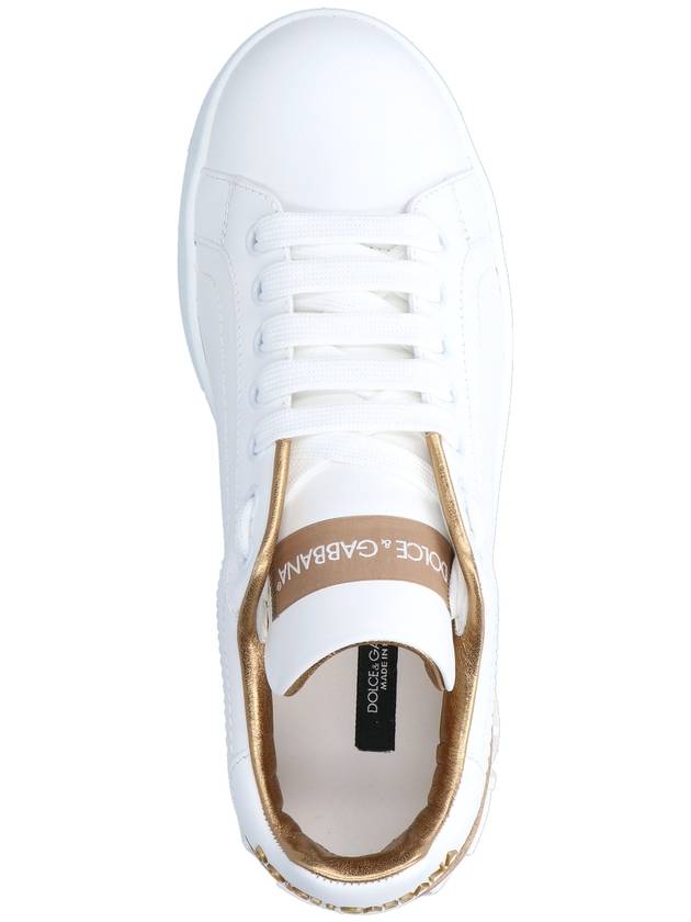 Metallic Logo Low Top Sneakers White - DOLCE&GABBANA - BALAAN 6